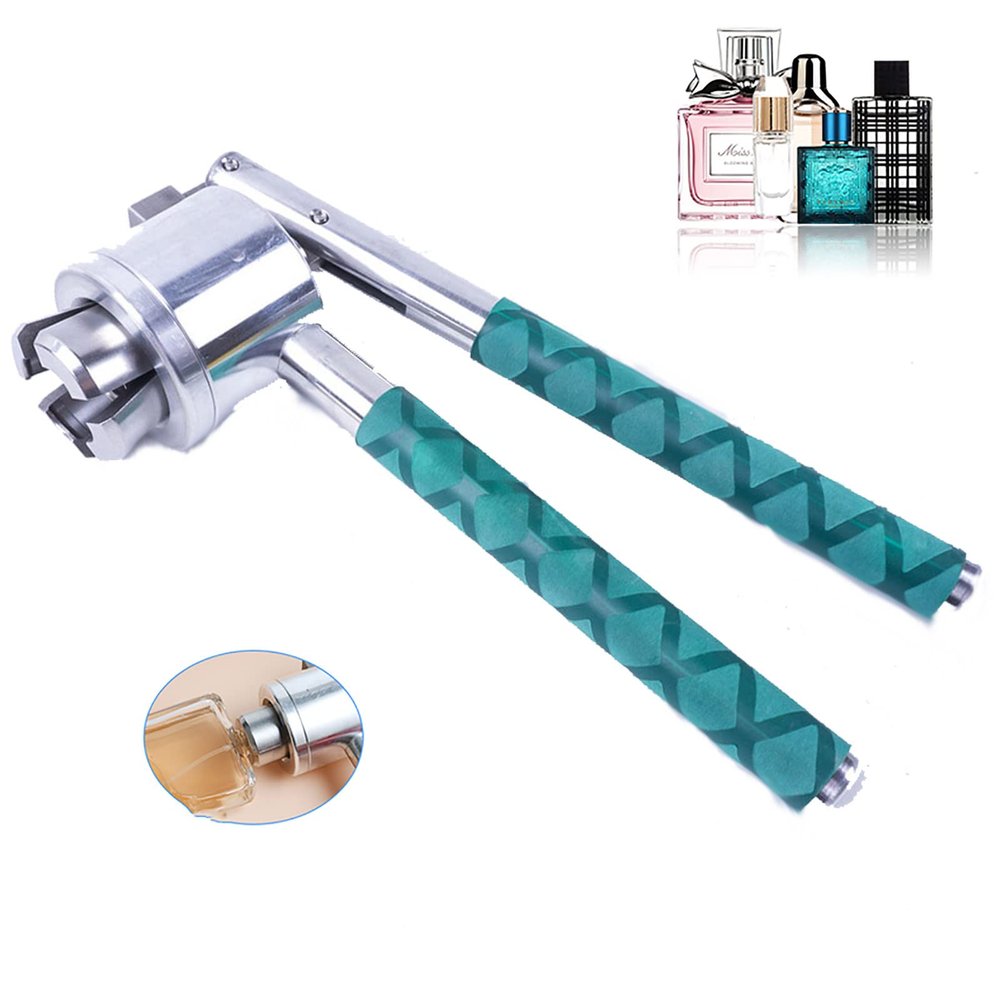 1PCS 13mm Flip Off Vial Crimper,Manual Perfume Crimper,Stainless Steel Sealing Machine,Bottle Capper Tools Handle Anti-Skid,Green