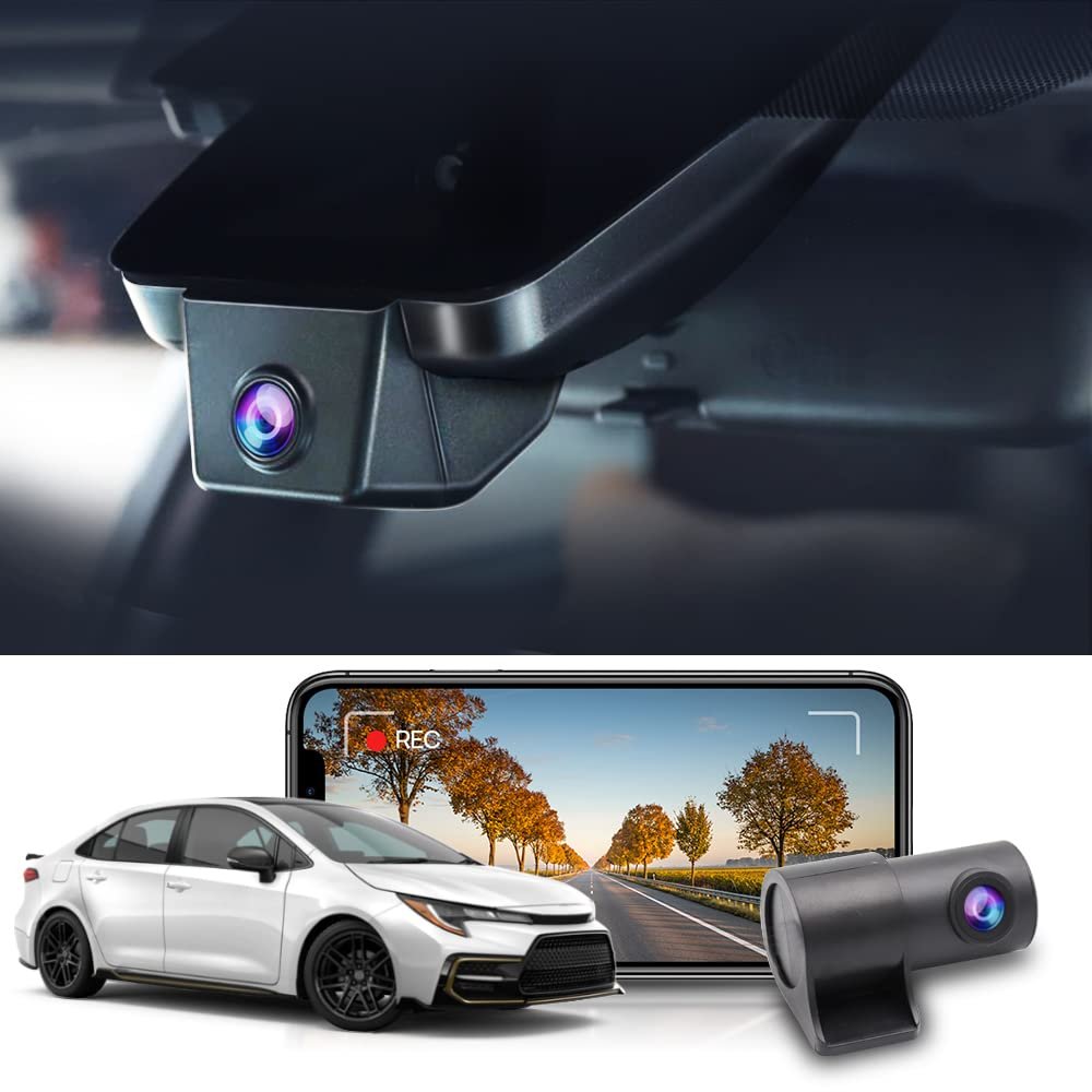 Fitcamx Front 4K and Rear 1080P Dash Cam Adapts for Toyota Corolla LE L XLE XSE SE 2020 2021 2022 Hybrid & Hatchback 2019-2022 (Gen12), Integrated OEM Style, Loop Recording WiFi, G-Sensor, 128GB Card