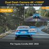Fitcamx Front 4K and Rear 1080P Dash Cam Adapts for Toyota Corolla LE L XLE XSE SE 2020 2021 2022 Hybrid & Hatchback 2019-2022 (Gen12), Integrated OEM Style, Loop Recording WiFi, G-Sensor, 128GB Card view 3