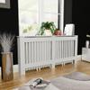 Radiator Cover White MDF 67.7",Heater Cover Cabinet Shelf Household Appliance Heating Accessories Home Improvement Funiture,Heater Heating Side Stand Cabinet Living Room Home view 1