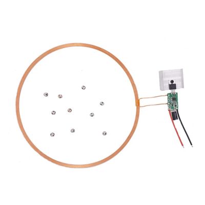 Taidacent 24V 200mm One to Many Long Distance Wireless Inductive Coil Wireless LEDs Induction Wireless Charging Module Wireless Power Supply(1 Transmitter Coil and 10 Mixed Wireless LEDs)