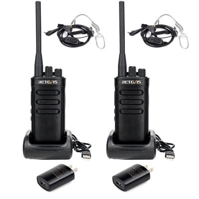 Retevis RB85 Two Way Radios Long Range,AI Noise Cancelling 2 Way Radio,16CH 2000mAh Rechargeable Two Way Radios with Earpiece(2 Pack) Bundle with Two Adapters