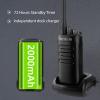 Retevis RB85 Two Way Radios Long Range,AI Noise Cancelling 2 Way Radio,16CH 2000mAh Rechargeable Two Way Radios with Earpiece(2 Pack) Bundle with Two Adapters view 3
