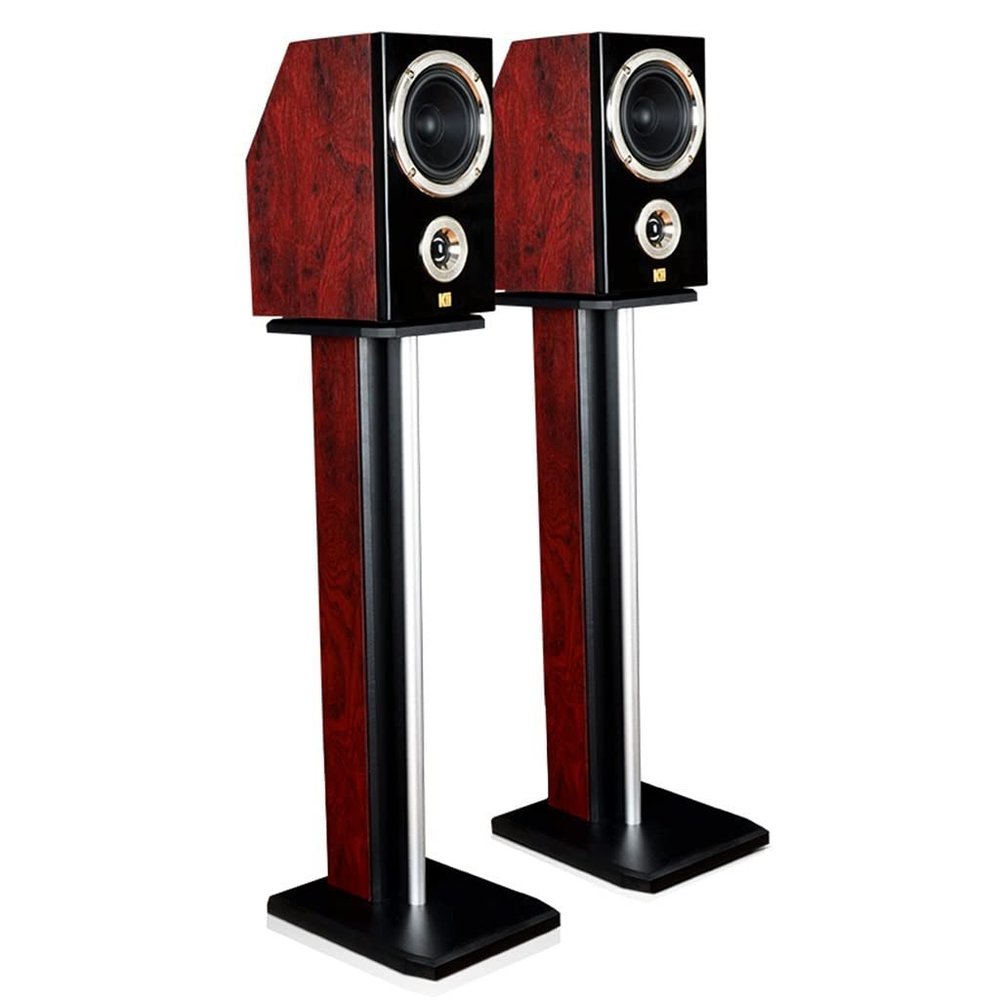 Feet Speaker Stand Home Theater Surround Sound Stand Wooden Speaker Tripod 2 Pieces Stable and Not Shaking (Color : Brown, Size : 27 * 20 * 71cm)