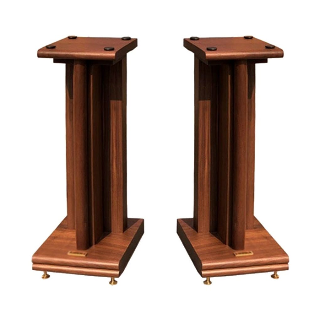 Feet Speaker Stand High Load-Bearing Audio Stand Living Room Theater Floor Wooden Speaker Stand Stable and Not Shake (Color : Brown, Size : 21 * 28 * 40)