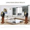 Feet Speaker Stand High Load-Bearing Audio Stand Living Room Theater Floor Wooden Speaker Stand Stable and Not Shake (Color : Brown, Size : 21 * 28 * 60) view 4