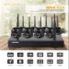 ESCAM WNK614 Wireless WiFi Security System NVR kit, 8CH NVR+4pcs Indoor wireless 3MP Camera, dual light source 2-way audio, motion detection, alarm push, Surveillance Camera system Night Vision Remote view 2