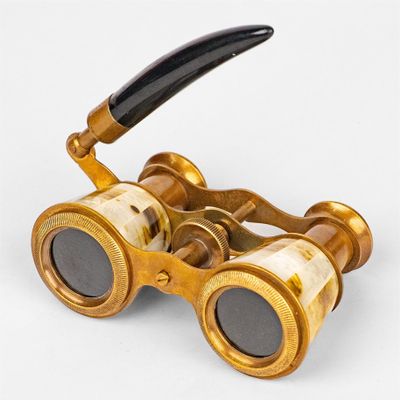 Asi Nautical 2.5 Inches Opera Glasses Binoculars For Adults With Handle- Captain'S Mother Of Pearl Solid Brass Opera Glasses Binoculars-Pocket Size Handel Binoculars For Kids, Bird Watching, Hunting