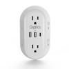 Ceptics Wall Power Strip Charger - Small & Compact - Surge Protector 1800J - Grounded Dual USB + 15W Power USB - 6 USA Outlets Input (15W) view 1
