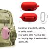 [2 Pack] Silicone Case for Jabra Elite 7 Active in-Ear Bluetooth Earbuds, KJGLRSQH Premium Soft Skin Cover Shock-Absorbing,Anti-Scratch Protective Case with Keychain view 2