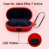 [2 Pack] Silicone Case for Jabra Elite 7 Active in-Ear Bluetooth Earbuds, KJGLRSQH Premium Soft Skin Cover Shock-Absorbing,Anti-Scratch Protective Case with Keychain view 3