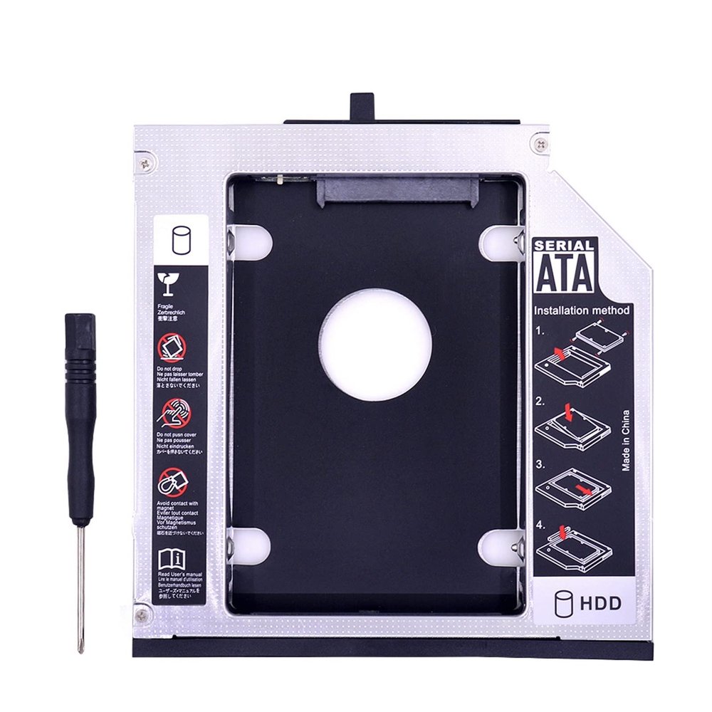 Aluminum SATA 3.0 2nd HDD Caddy 12.7mm for 2.5'' SSD Case HDD Enclosure