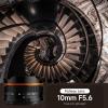 Brightin Star 10mm F5.6 Fisheye Lens for Olympus Lumix M43 Mount Mirrorless Cameras, Manual Focus Prime Ultra-Wide Angle APS-C Lens Fit for G7,GX85,GX9,G95,GH5,GH6,G100,G9(Silver) view 2
