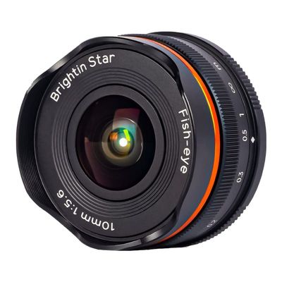 Brightin Star 10mm F5.6 Fisheye Lens for Olympus Lumix M43 Mount Mirrorless Cameras, Manual Focus Prime Ultra-Wide Angle APS-C Lens Fit for G7,GX85,GX9,G95,GH5,GH6,G100,G9(Black)