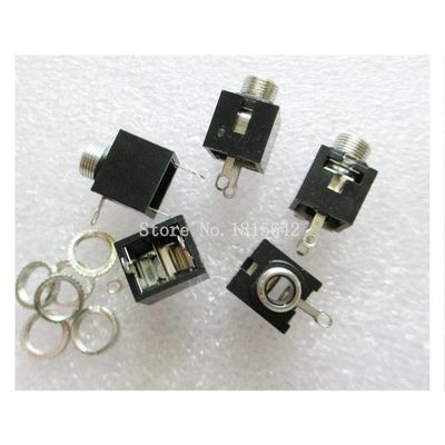10PCS/LOT 3.5 Pairs of 3.5-Channel Stereo Audio Jack Socket with nut / 301M Stereo PJ301M