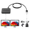 4k HDMI Splitter 1 in 2 Out HDMI Splitter for Dual Monitors Duplicate Mirror Support HDMI2.0b 60Hz Full HD 1080P 3D 18.5G Blackbps for Xbox PS4 Blu-Ray Player HDTV view 1