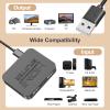4k HDMI Splitter 1 in 2 Out HDMI Splitter for Dual Monitors Duplicate Mirror Support HDMI2.0b 60Hz Full HD 1080P 3D 18.5G Blackbps for Xbox PS4 Blu-Ray Player HDTV view 2