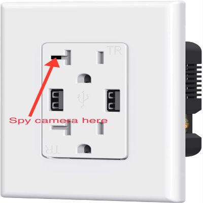 Spy Camera Wall Outlet WiFi HD 1080P Motion Detection