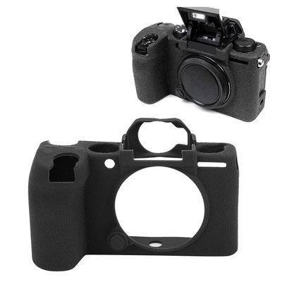 Soft Silicone Black Armor Skin Camera Case Body Cover Protector Anti-Skid Texture Design for Fujifilm X-S10 Mirrorless Camera, Black, Camera Case