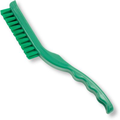 SPARTA Detail Brush Grout Brush, Crevice Brush with Hanging Hole for Bathroom, Kitchens, Countertop, Plastic, 9 Inches, Green, (Pack of 6)