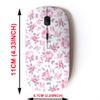2.4G Wireless Mouse with Cute Pattern Design for All Laptops and Desktops with Nano Receiver - Floral Pink Rose view 2