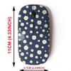 2.4G Wireless Mouse with Cute Pattern Design for All Laptops and Desktops with Nano Receiver - Daisy Chamomile Flowers Botanical view 2