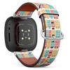 CJBROES Replacement Leather Watch Band, Compatible with Fitbit Versa 3 and Fitbit Sense of Wristband Bracelet Accessory - House Dutch Amsterdam view 1