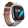 CJBROES Replacement Leather Watch Band, Compatible with Fitbit Versa 3 and Fitbit Sense of Wristband Bracelet Accessory - Farm Fresh Vegetables view 2