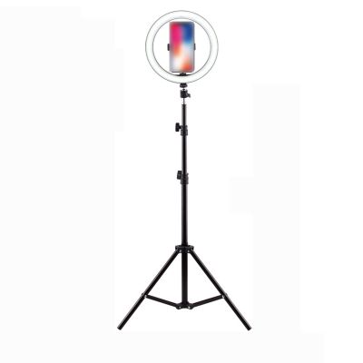 Lfzhjzc 10.2" Selfie Ring Light, Built-in Phone Holder, There are 19.6" and 62.9" Retractable Tripod Options, Light Ring for Video RecordingLive Streaming(YouTube, Instagram,)