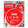 Diablo Steel Demon Cermet II Saw Blade for Metals and Stainless Steel - 6-1/2" Diameter, 48 TCG Teeth, 5/8" Arbor, .061" Kerf, 0 Hook Angle, 5800 Max RPM - D0648CFX view 2