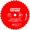 Diablo Steel Demon Cermet II Saw Blade for Thick Metal - 7-1/4" Diameter, 36 TCG Teeth, 5/8" Arbor, .075" Kerf, 0 Hook Angle, .063" Plate, 5800 Max RPM - D0736CF view 1
