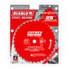 Diablo Steel Demon Cermet II Saw Blade for Thick Metal - 7-1/4" Diameter, 36 TCG Teeth, 5/8" Arbor, .075" Kerf, 0 Hook Angle, .063" Plate, 5800 Max RPM - D0736CF view 2