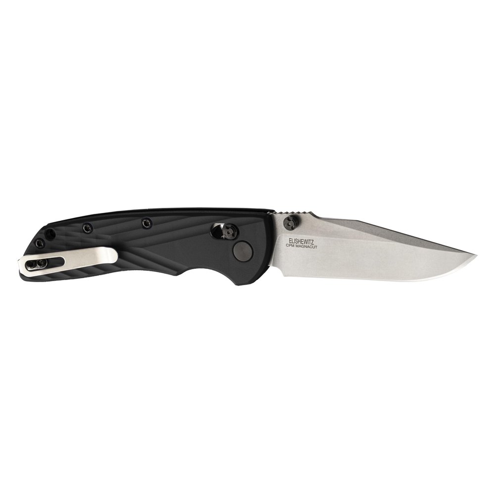 Hogue Deka ABLE Lock Folding Knife 3.25" CPM-MagnaCut Stonewashed Clip Point Blade, Black Polymer Handles, AXIS/Crossbar Lock - 24379