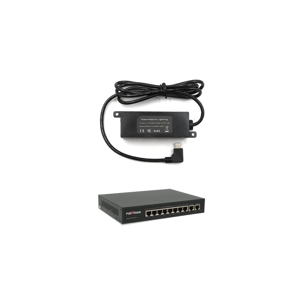 802.3af PoE Splitter with 5 Volts Output and PoE Texas 8 Port PoE Switch