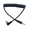 3.5mm Plug to Male Flash PC Sync Cord Cable 12" 12 inch for Studio Photography Coiled Cable view 1