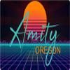 Amity Oregon 2 X 1.25-Inch Vinyl Decal Stiker Retro Neon Design view 1