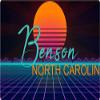 Benson North Carolina 2 X 1.25-Inch Vinyl Decal Stiker Retro Neon Design view 1
