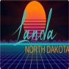 Landa North Dakota 2 X 1.25-Inch Vinyl Decal Stiker Retro Neon Design view 1