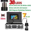 Lifyn2 Fishfinder 7 Inch Underwater Fishing Video Camera Fish Finder 38 LEDs 360 Degree Rotating Camera 20m 50m 100m (Color : 38 LEDs 50M Cable) view 2
