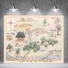 10x10ft Fabric Happy Birthday Bear Home Map Photography Backdrops for Kids 1st Birthday Background 100 Acre Woods Bear Backdrop view 1