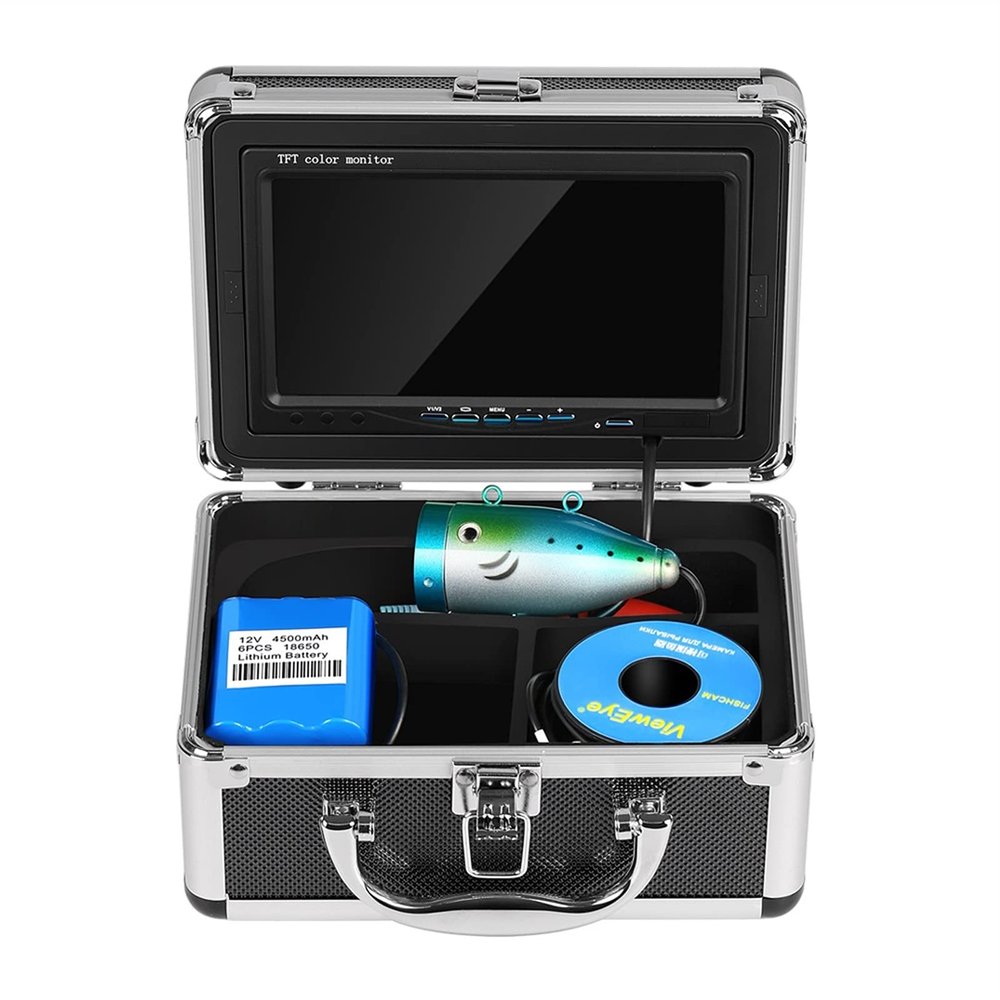 Lifyn2 Fishfinder LED Fish Finder Underwater Fishing Camera 7 Inch 1000TVL Waterproof Video ICE Fishing (Color : 30m with Record)