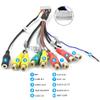for Android Car Radio Stereo Power Cable RCA Video Audio CAM in Adapter USB Cables GPS Antenna Aftermarket Android Radio Accessory Harness Kit Set 16pin Test Power on Cable view 2