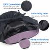 QBA Adjustable Working Cap with Button, Satin Lined Hat, Cotton Working Hat Sweatband, Elastic Bandage Tie Back Hats for Women & Men, One Size view 2