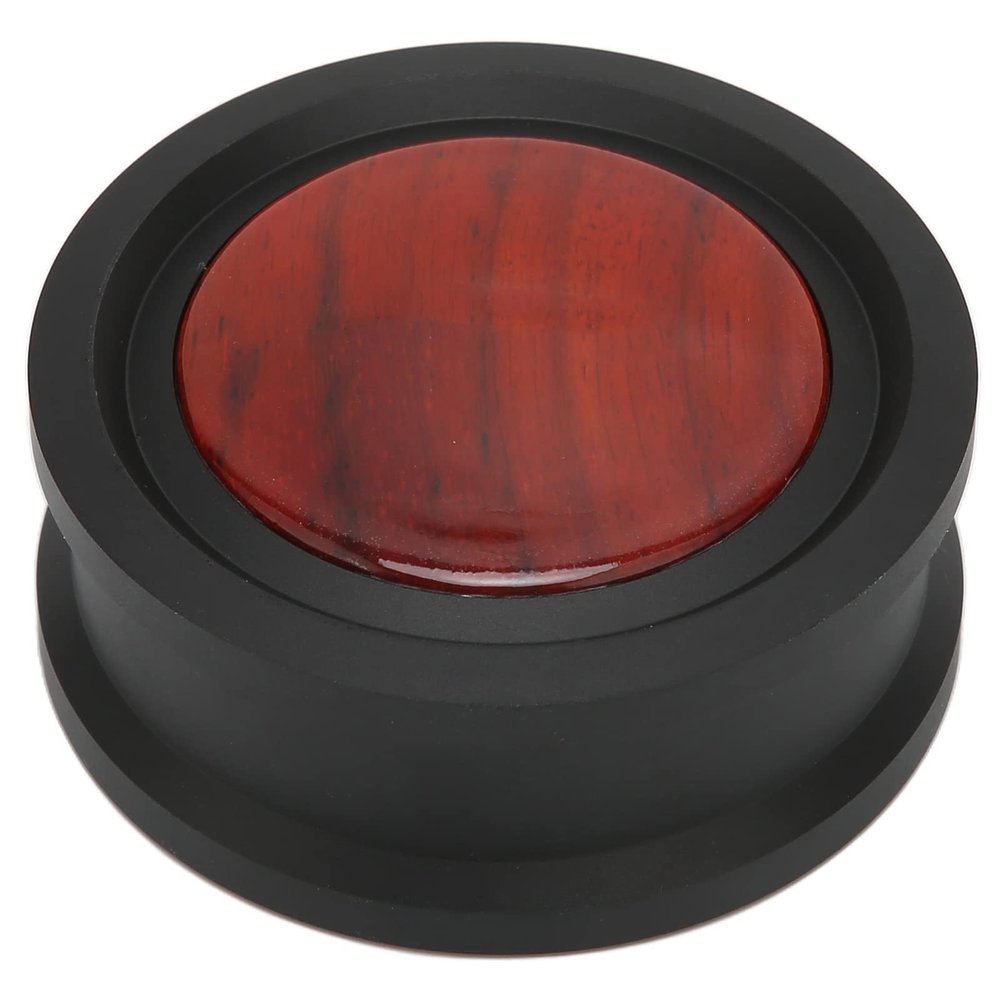 Archuu Alloy Mahogany Record Weight Stabilizer Red Wood LP Disc Turntable Vinyl Clamp, RT290 Player Clamp Vibration Reducer with 7.28mm / 0.29in Spindle Hole(Black (RT290B))