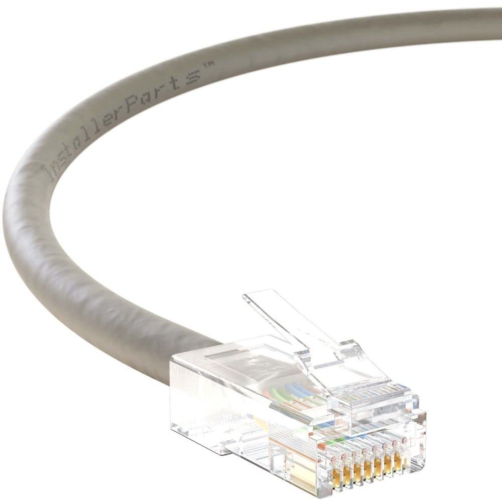InstallerParts (20 Pack Ethernet Cable CAT5E Cable UTP Non-Booted 3 FT - Gray - Professional Series - 1Gigabit/Sec Network/Internet Cable, 350MHZ