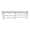 Garage Essentials 220861 64 Inch Wide Wall Mounted Utility Storage Organization Rack with 20 Inch Deep Top Shelf and 18 Hooks, White view 2