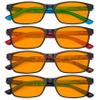Eyekepper 4 Pack Blue Light Filter Glasses Classic Anti Screen Glare Computer Reading Glasses Orange Tinted +0.75 view 2