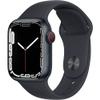 Apple Watch Series 7 GPS + Cellular, 45mm Midnight Aluminum Case with Midnight Sport Band - Regular (Renewed) view 1