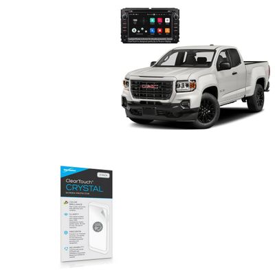 BoxWave Screen Protector Compatible with GMC 2021 Canyon Display (8 in) - ClearTouch Crystal (2-Pack), HD Film Skin - Shields from Scratches
