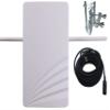 IMega HD Free TV Unlimited Antenna and RG6 Cabling,Over Air Digital HDTV Indoor Outdoor with Smart Boost System,150 Mile Range-Broadcast Smart TV in 4K High Definition,Easy to Install,white view 1
